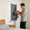 Hanging Laundry Hamper,Door Laundry Hamper Storage Bag with 2 Types Hooks for Dirty Clothes,Saving Bathroom Spaces