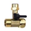 Brass Water Inlet Valve Easy to Install 3 Way Valve Versatile Water Inlet Ball Valve Upgrades for Homes & Office Use