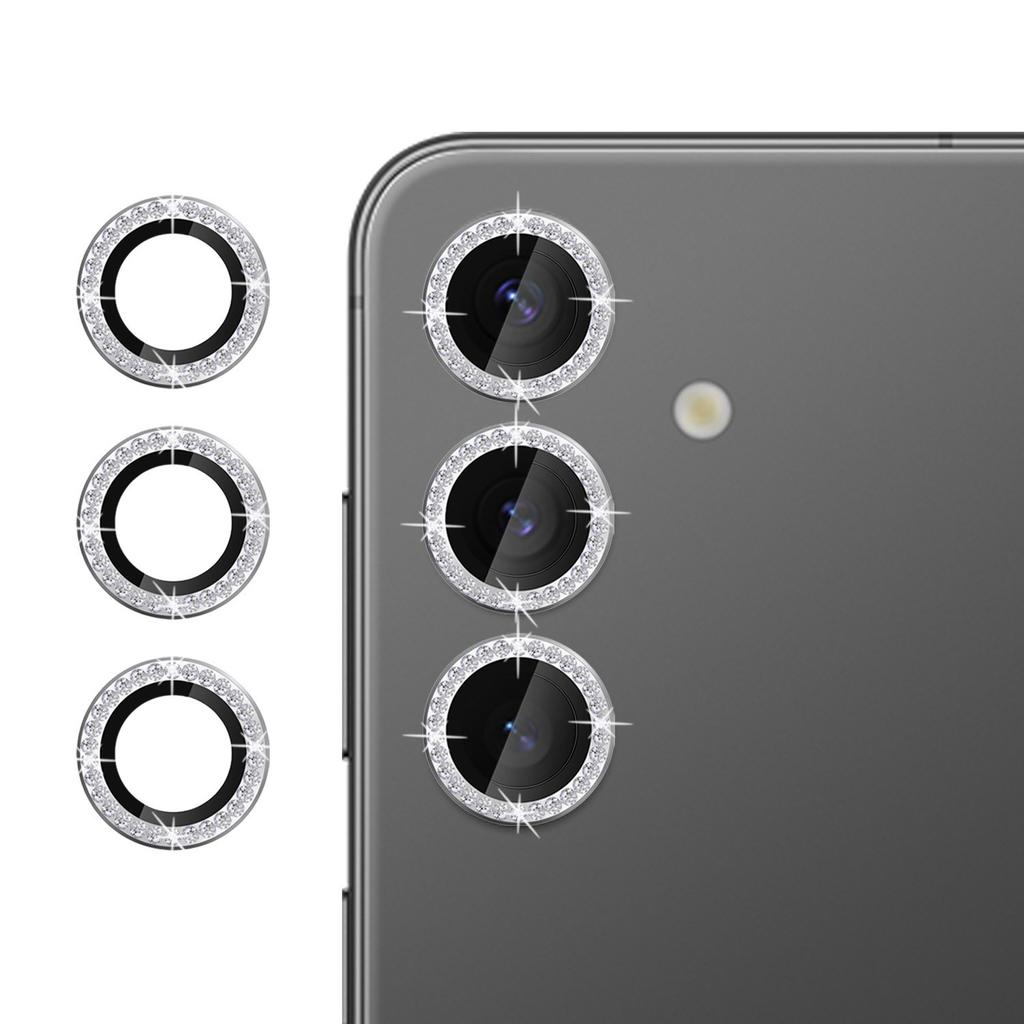 For Samsung Galaxy S23 FE Camera Lens Protector Diamond Ring Design Tempered Glass Lens Film