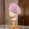 Plaids Dome Hat Adult Winter Beret Hat Daily Use Headwear Vintage Bowler Hat