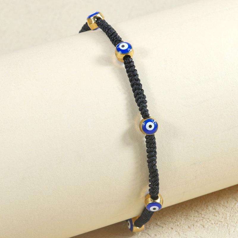 Evil Eye Crystal Beaded Adjustable Bracelet for Boys & Girls