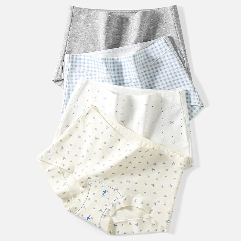 FallSweet 5Pcs/Set Cotton Panties Women Underwear Boyshorts Panties Seamless Comfortable Panty Cute Girls Underpants Ladies Lingerie