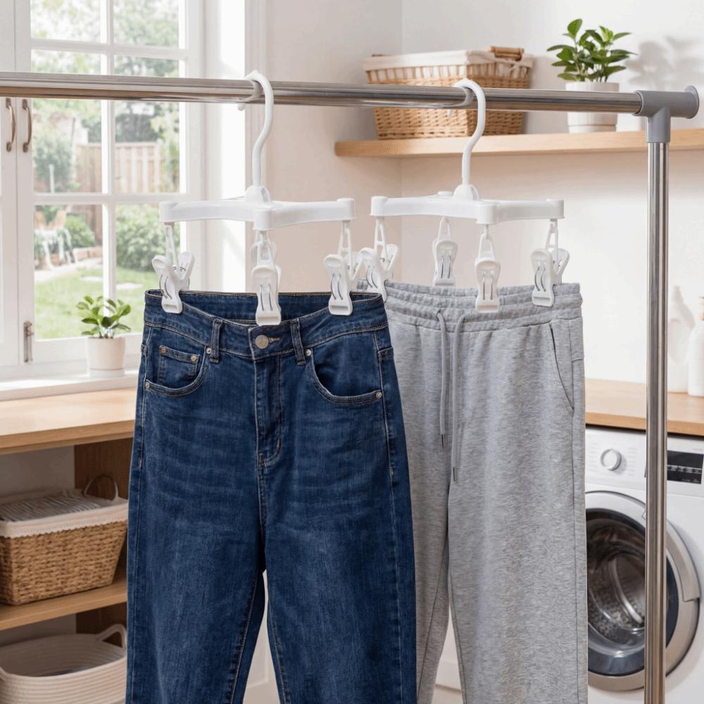 360° Rotatable Underwear Drying Rack Efficient Pants Hanger H Shaped Trouser Hanger  Skirts