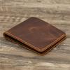 Bifold Design Men Genuine Leather Wallet Retro Male Purse Handmade Wallet  Outdoor
