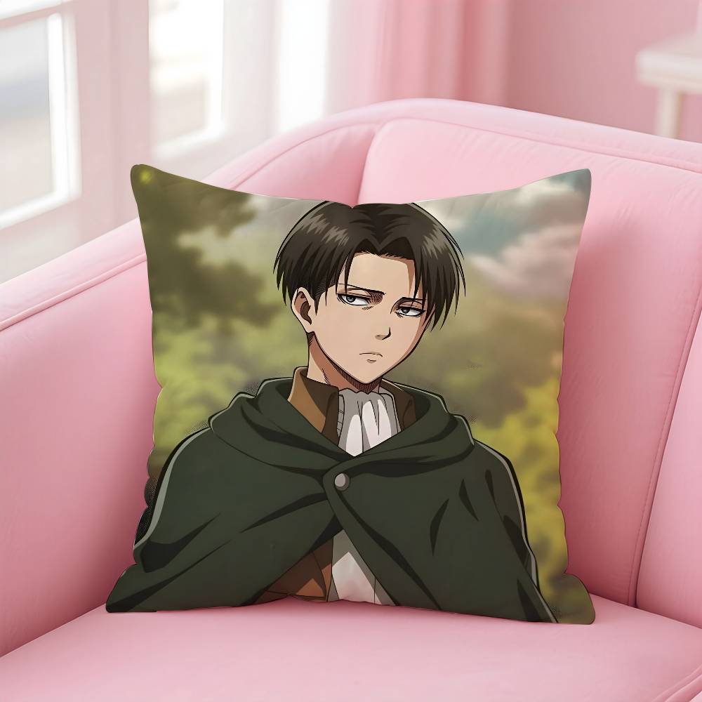 Anime A-Attack On Titan L-Levi AckermanS Kissenbezug Komfort Sofa Bett Seidig Elegant Unsichtbarer Reißverschluss Kundenspezifisches Dekokissen C