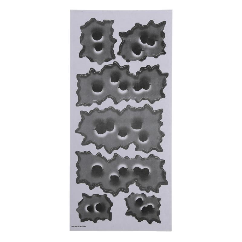 

Водонепроницаемая наклейка с пулевыми отверстиями, наклейки на тело, забавные наклейки с 3D пулевыми отверстиями на автомобильные наклейки, моделирование реалистичных царапин