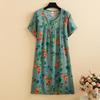 Summer Long Dresses Women Elegant Short Sleeve Oversize Loose Dress