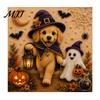 Therapeutic Art for Beginners Halloween Faux Pearl Painting Kit, Puppy Ghost 3D Craft Unique Handmade Gift Idea Adults Beginners, Home Wall Decor, DIY