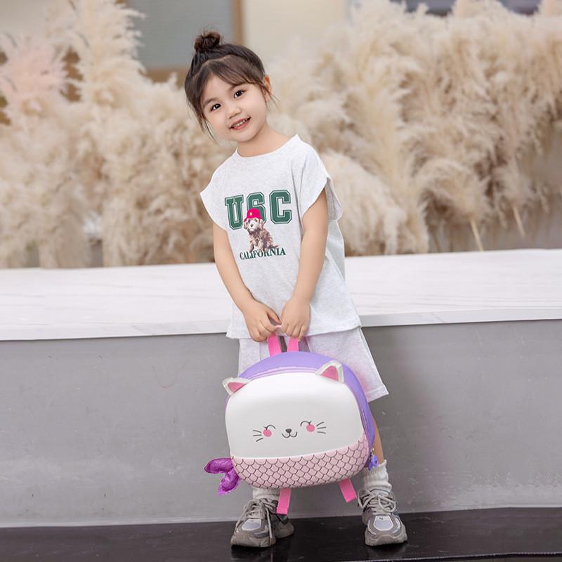 Cute Animal Design Kids Backpack Oxford Fabric School Bag For Boys And Girls