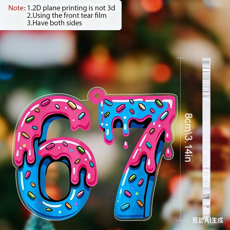 2D Flat "I Survived 67 Days of School" Acrylic Decoration Sign, Survivor Gift, Suitable for wall decoration, porch, room, villa, accents Home, Hallway