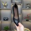 Retro style soft surface color matching light mouth high heels women's autumn new versatile temperament thin heel shoes