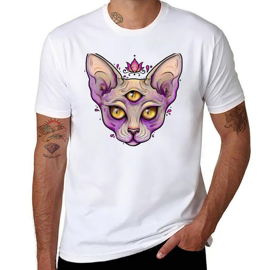 Third Eye Sphynx Tshirt Casual Daily Wear Short Sleeve Top