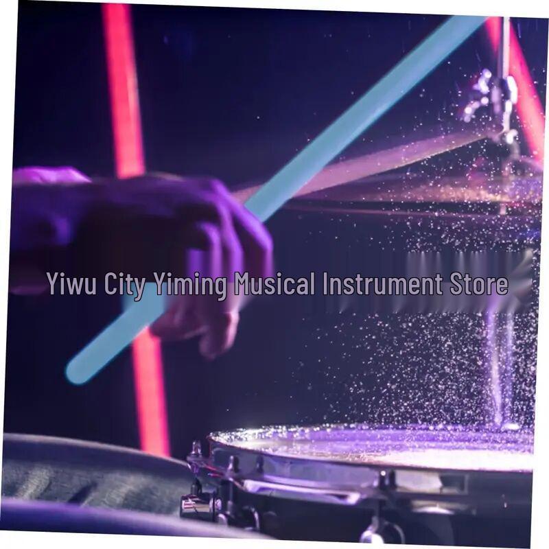 Set of 2 Luminous 5A Fluorescent Nylon Drumsticks with Storage Bag for Jazz Drumming