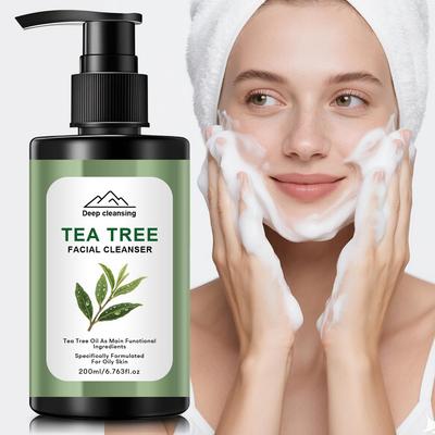 Tea Tree Facial Cleanser-Clean Dirt And Oil For Face With Gentle Plant-based Ingredients-Deep Moisturization And Nourishment