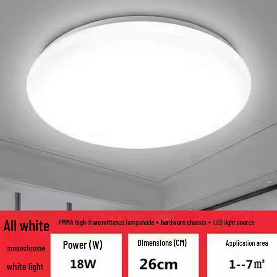 Super Bright LED Ceiling Light for Living Room, Bedroom, Kitchen, Stairway & Balcony - Simple Round Design