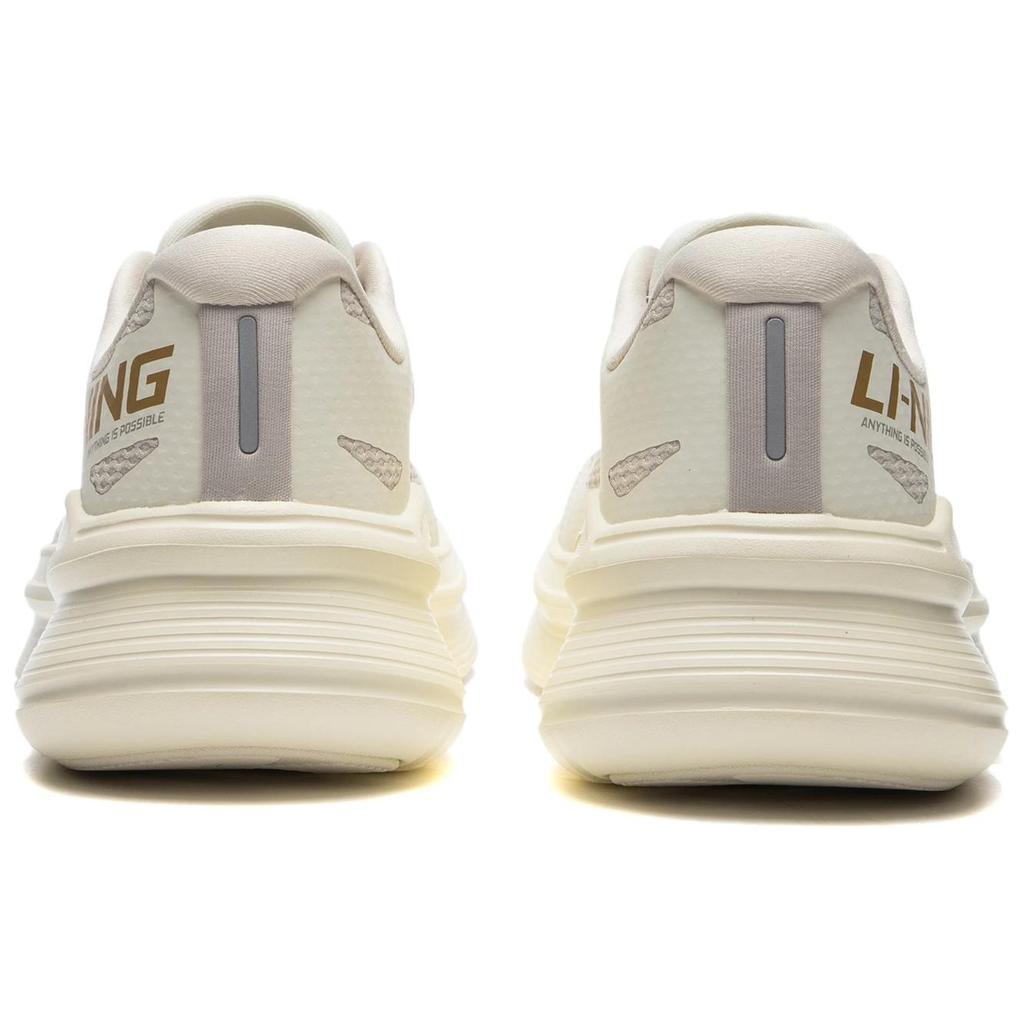 Li Ning Ling Yue Refreshing Comfortable Non-Slip Wear-Resistant Low-Top Running Shoes Men Running Shoes Oatmeal-Gray ARSU097-1