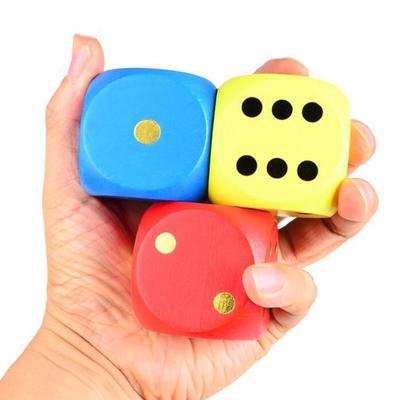 5cm Large Wooden Dice 6 Sides Game Dice Toy For Family Table Game Party Camping