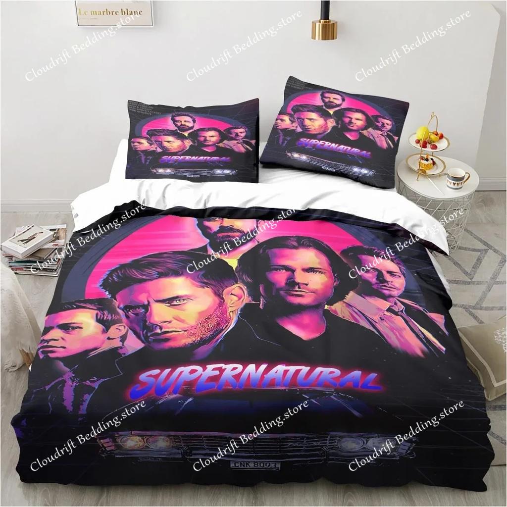TV Series Supernatural Bedding Sets Single Twin Full Queen King Size Bed Linen Kids Girls Bedroom Decor Cartoon Duvet Cover Set