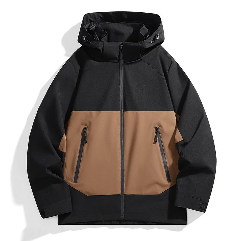 Podzimní outdoor nová pánská bunda módní trend sportovní větrovka nepromokavá odepínací bunda s kapucí