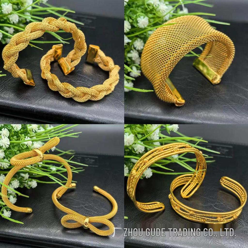 24K Gold Ethnic Bridal Bracelet - Indian & Indonesian Style Jewelry for Women