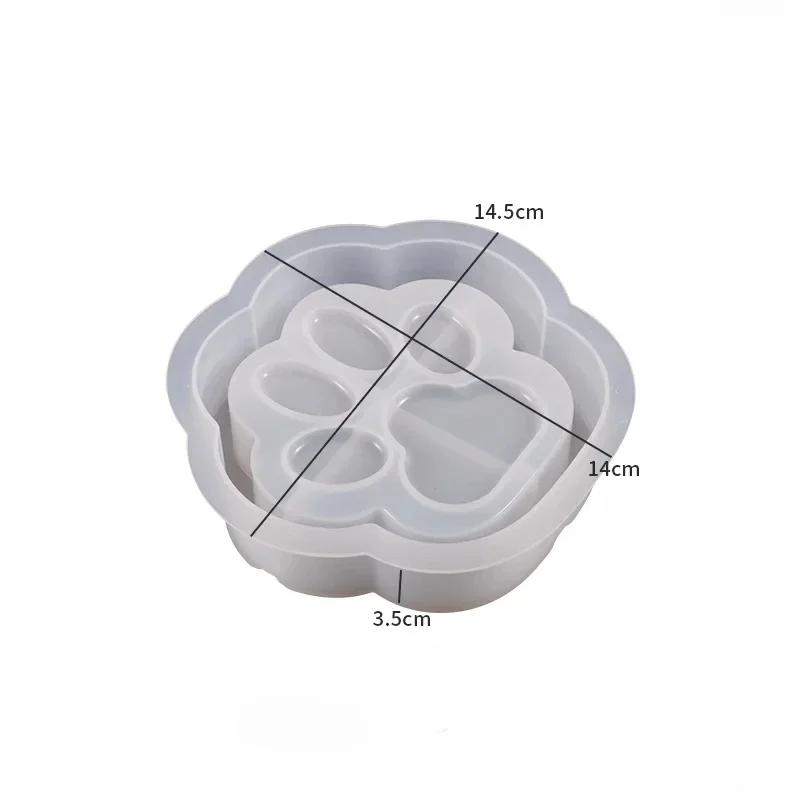 

Попільничка у формі лапки кота Силіконова форма Форма для епоксидної смоли Для сигар Бетонна Кришталева Заливка Гіпс Штукатурка Тримач Скринька для прикрас Форма для зберігання