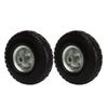 2Pcs 10in Solid Tire Set Inflation Free PU Foam Deep Groove Ball Bearing Solid Tyre Replacement for Garden Vehicles