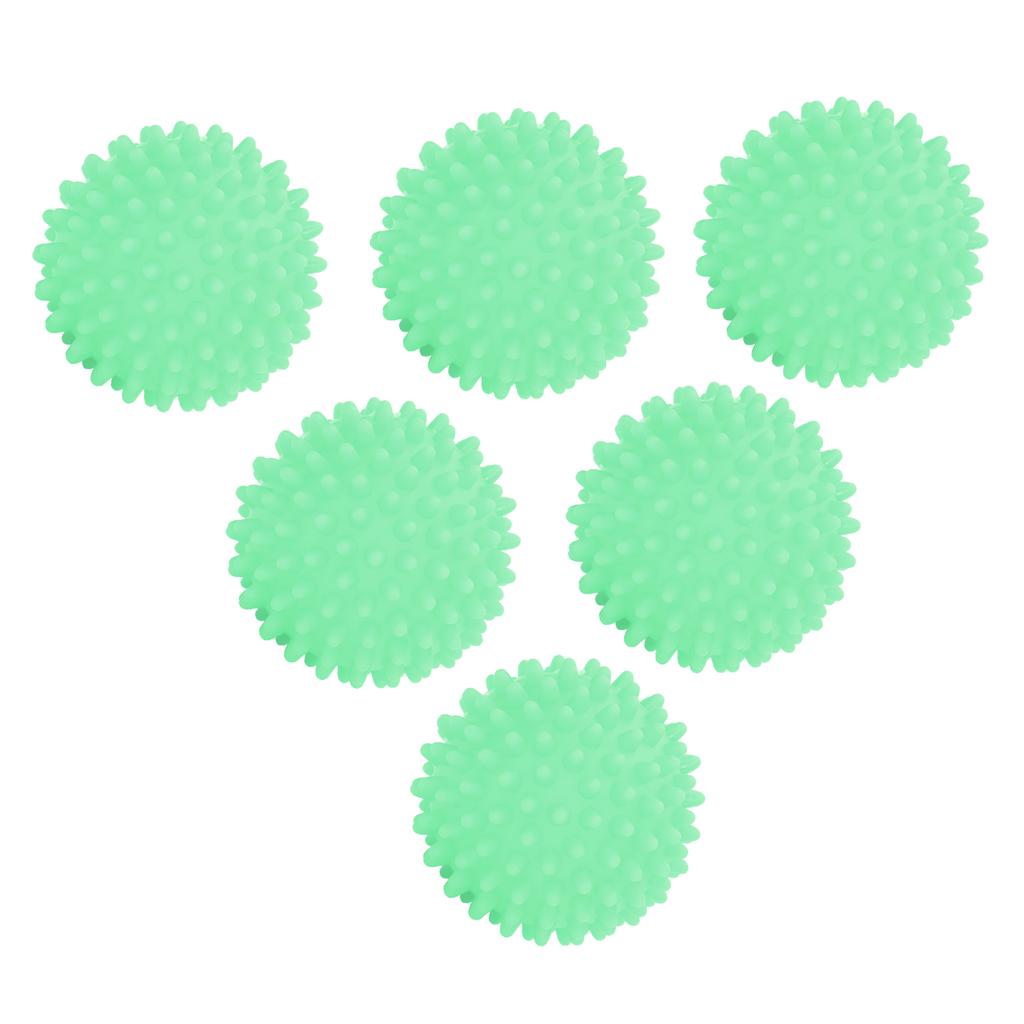 6Pcs Laundry Ball Non Toxic PVC Safe Reusable Household Supplies for Washing Machine WasherGreen
