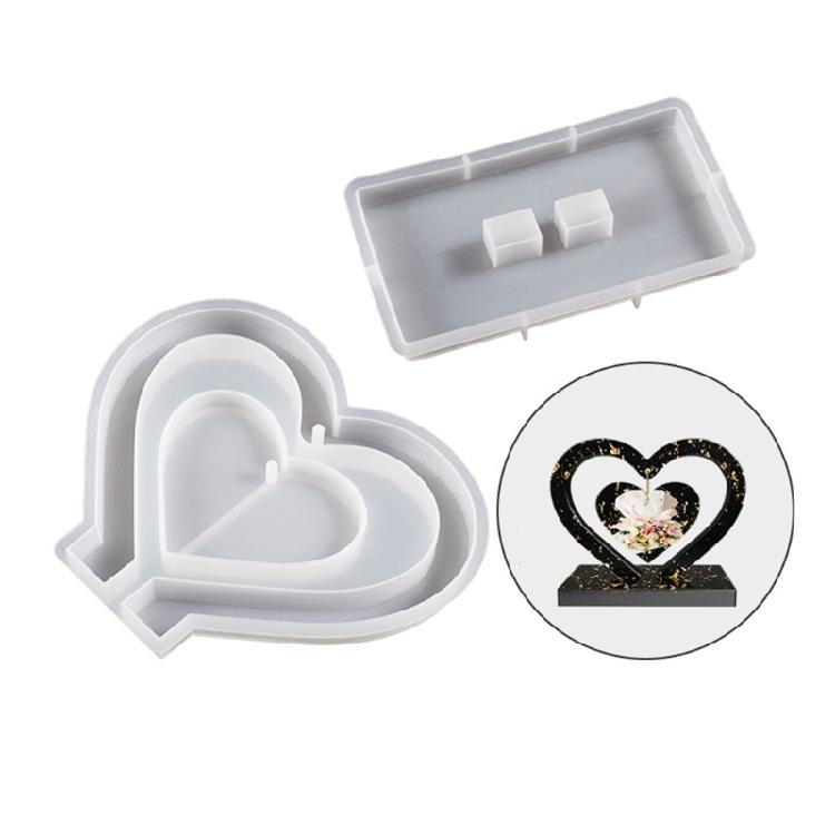 Heart Shape Silicone Mold for DIY Casting Epoxy Mould Resin Photo Frame Molds