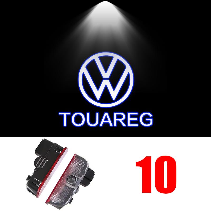 BFPQY1 2 For VW Touareg GTI MK6 Golf 5 6 7 Passat B6 B7 B8 B9 Jetta MK7 R LED Car Door Projector Welcome Ghost Shadow Light Accessories