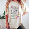 Retro Comfort Funny Reading Tshirts Gift for Book Lover Short Sleeve Tshirt Retro Bookworm Soft Tee Women Bookish Casual Tops