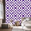 Wallpaper Casual Checkerboard Purple, White and Lavender 50x1000