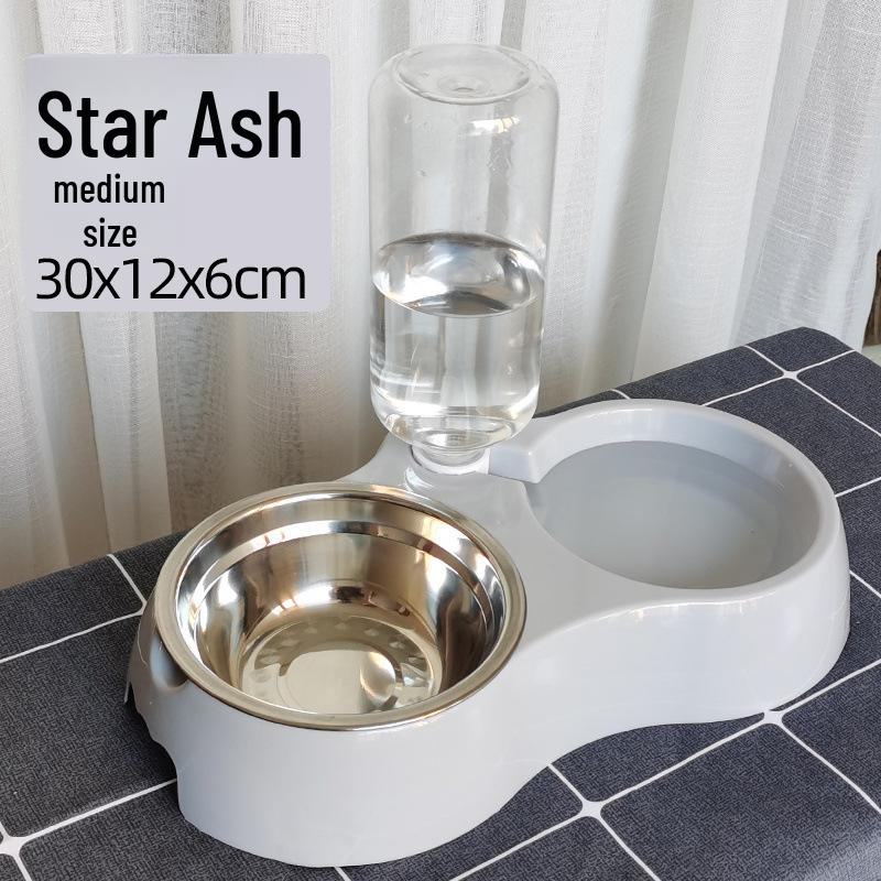 Automatic Double Bowl Pet Feeder: Dog & Cat Food and Water Bowl