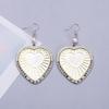 Two-Tone Electroplated Heart Earrings: Alloy, Retro Design for Women – Perfect Christmas Jewelry Piece