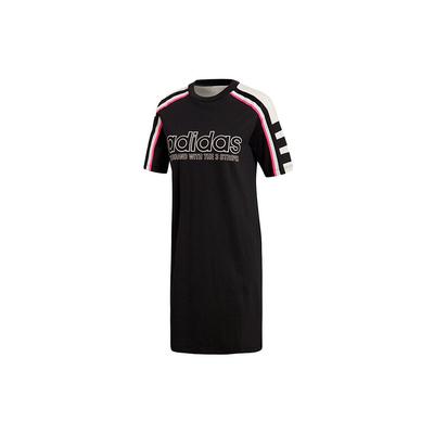 Originals Sports Lifestyle Series Casual Breathable Short Sleeve Dress Women Dresses Black DH4190