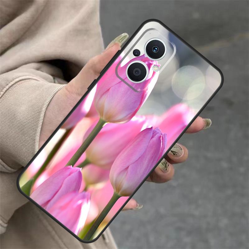 Tulips Flower Case For OPPO Reno 14 12 11 10 13 Pro 14F 13F 12F 11F 8 7 Lite OPPO Find X9 X8 X6 Pro Cover