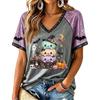 Women's Cute Halloween Printed Short Sleeve T-Shirt