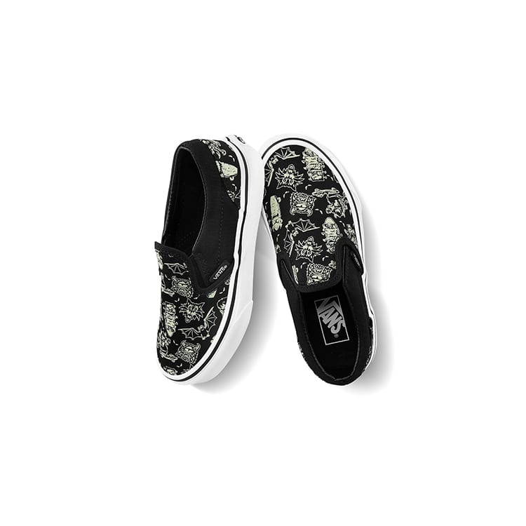 Vans Slip On Canvas Low Top Kids' Skateboarding Shoes Black Children Aged 3 7 Years Old VN0A4BUT2JN