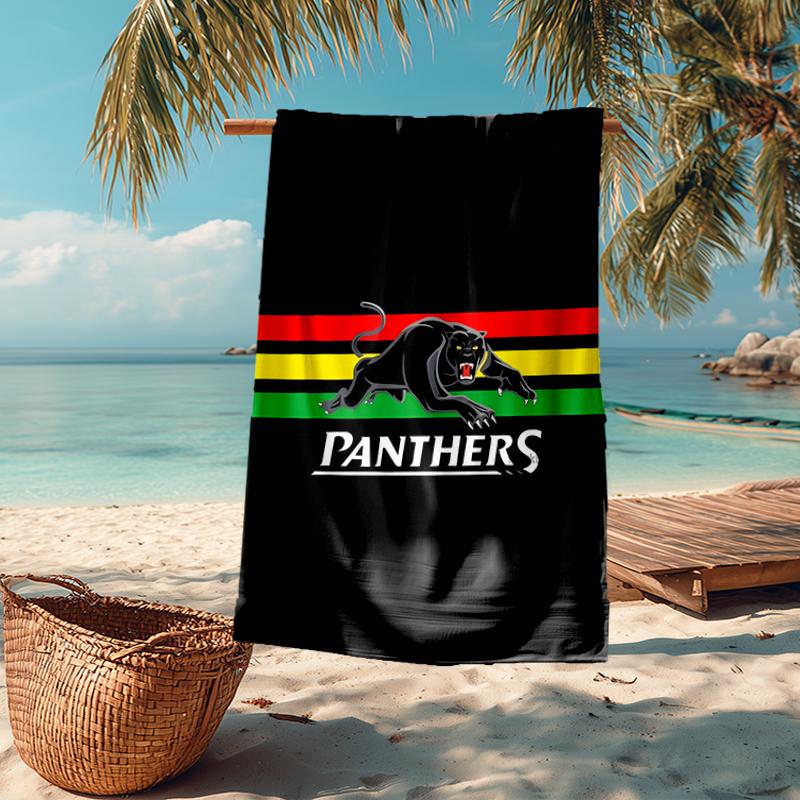 panthers Fashion Beach Towel: Ideal for Summer Adventures Soft, absorbent and quick drying suitable for swimming and bathing