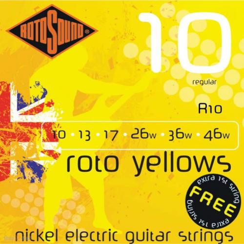 

Rotosound Electric Guitar Strings, Nickel on Steel/Regular (.010-.046), R10