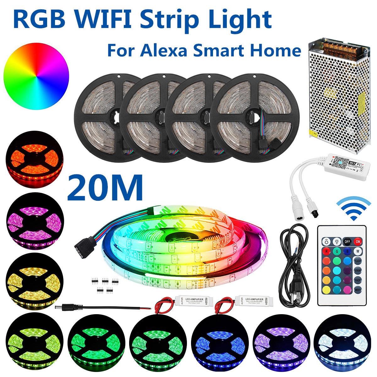 

20M RGB светодиодные ленты, Wi-Fi, беспроводной смартфон, управляемый комплект световых лент IP20