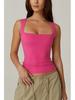 European & American Street Style Square Neck Slim Tank Top - Women's Fashion Base Layer 2025