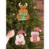 Christmas Decorative Pendant Striped Santa Claus Elk Snowman Pendant Christmas Tree Holiday Scene Decoration Christmas Gifts