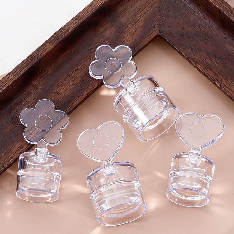 Floral Heart Patterned Nail Stamp with Scraper For Reusable Manicure Designs Featuring Clear Silicone Pad