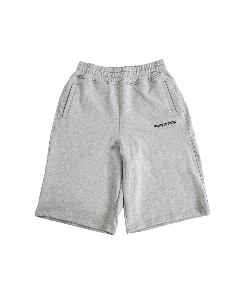 Hetelo Extended Sweat Bermuda Pants (Melange Grey)