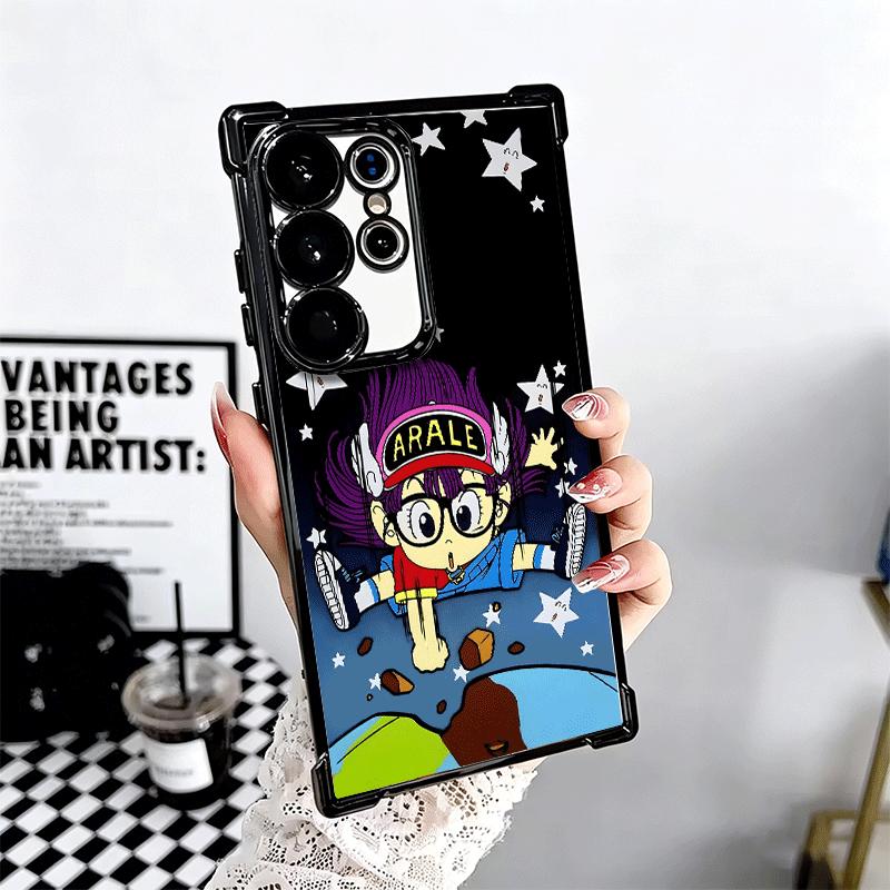 Arale S-Slump Anime Soft Phone Case For Samsung Galaxy S26 Ultra S25 Edge S24 FE S23 Plus S22 S21 + S20 Plating Anti-Fall Fundas
