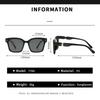 2PACK New Fashion Full-frame Korean Light Luxury One-piece Square Large Frame Sunglasses Holiday Travel Sunscreen Sunglasses