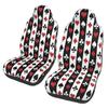 Poker Red Black Print 2pcs Car Seat Covers Suitable for Women and Men Universal Car Front Seat Protector Suitable for Cars SUV