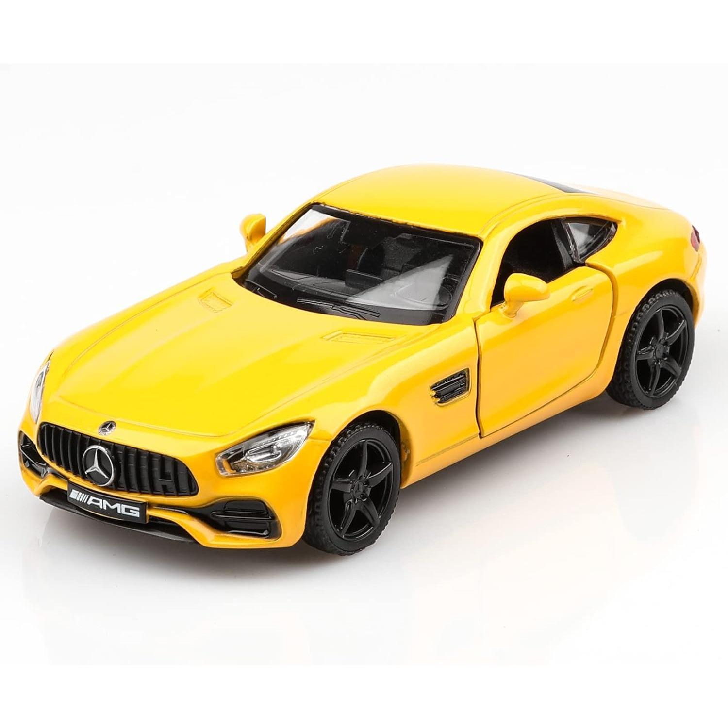 

Литые модели автомобилей Mercedes Benz AMG GTS в масштабе 1/36, игрушечные машинки с выдвижным механизмом, автомобили, подарки для мальчиков и девочек 1/36-Size:12*5*4cm жёлтый