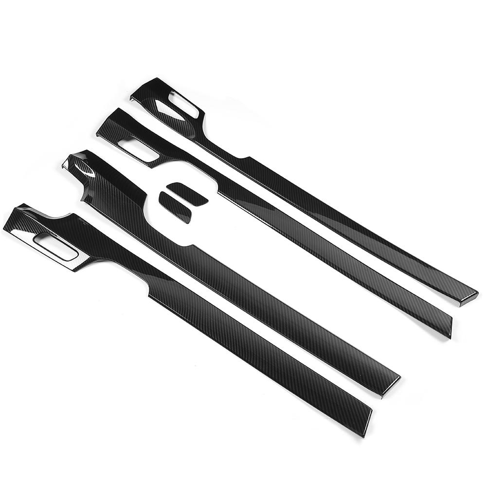 Car Interior Door Armrest Stripe Trim Carbon Fiber Style Fit for Hyundai Palisade 2019 2020