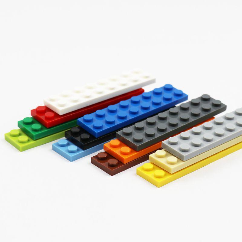 50pcs/lot DIY Classic Building Blocks 2x8 Construction Toys for Child Compatible Plate 3034 Bulk Sale Technik Class Parts